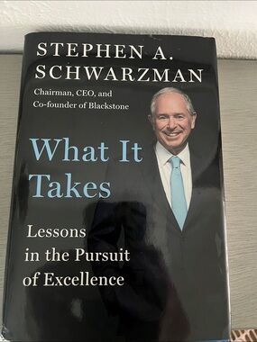 📕 3/$15 Stephen A. Schwarzman "What It Takes" Hardcover Book
